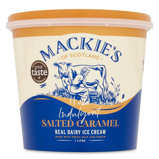 Mackie's Indulgent Salted Caramel Real Dairy Ice Cream