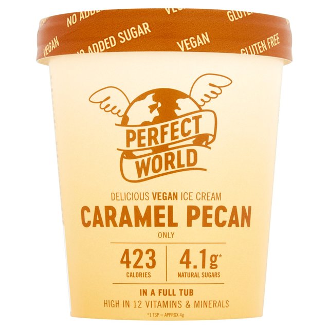 Perfect World Caramel Pecan Vitamin No Added Sugar Ice Cream
