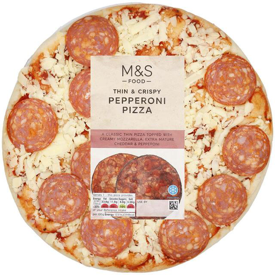 M&S Thin & Crispy Pepperoni Pizza