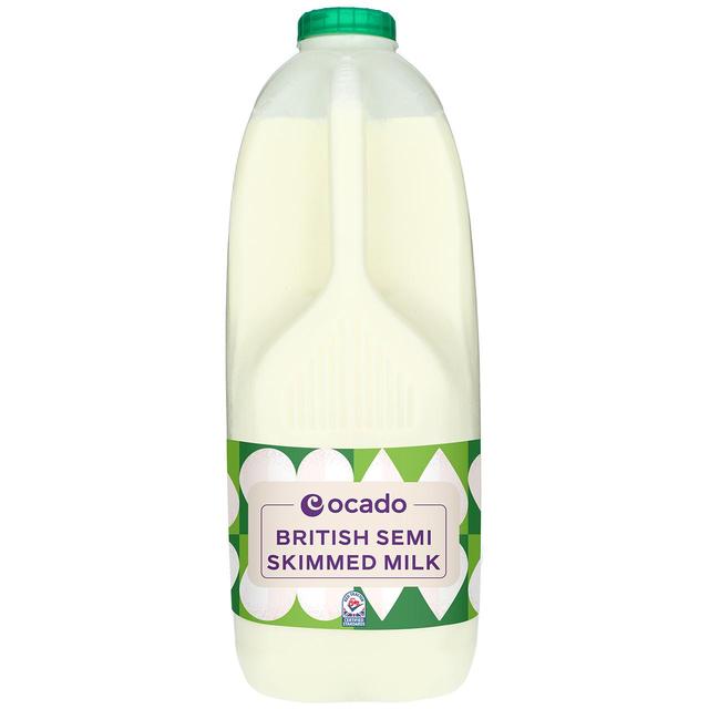 Ocado British Semi Skimmed Milk 4 Pints