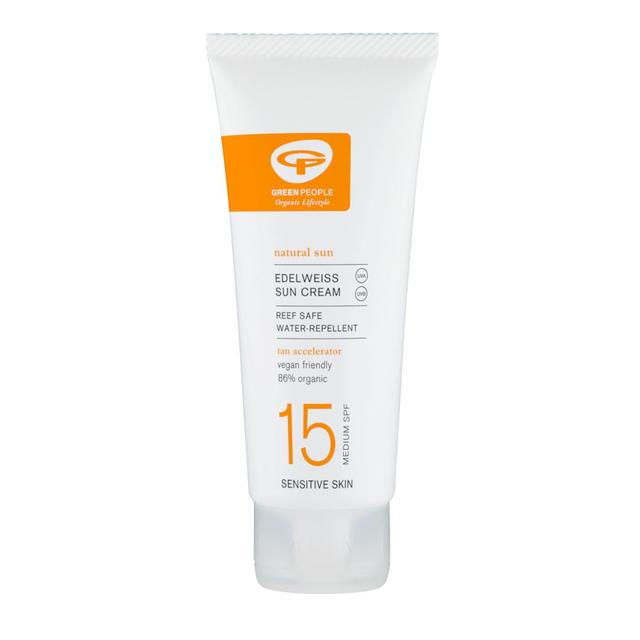 Green People Edelweiss Sun Cream With Tan Accelerator - SPF15