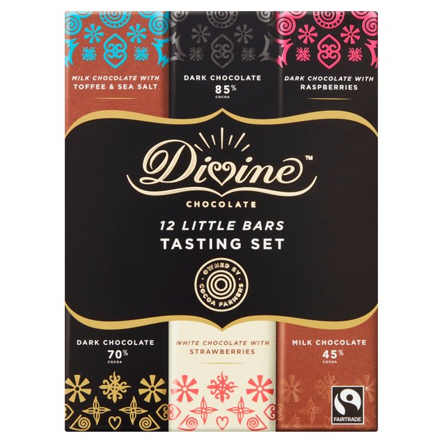 Divine Chocolate 12 Little Bars Tasting Set