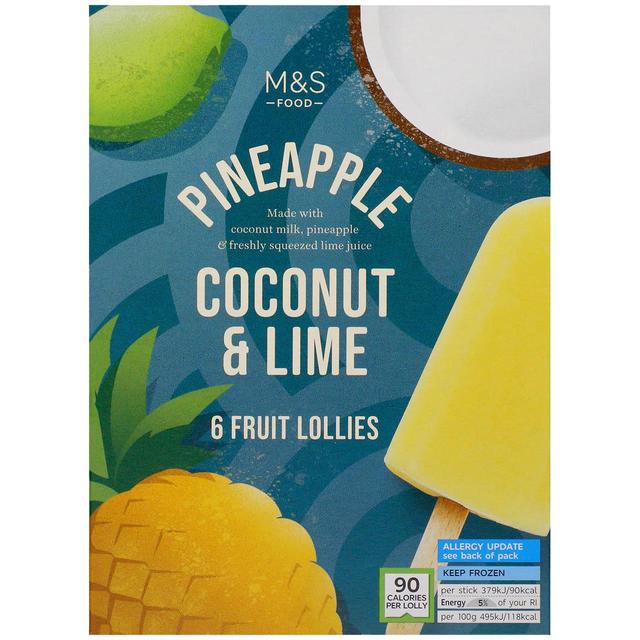 M&S Pineapple, Coconut & Lime Lollies