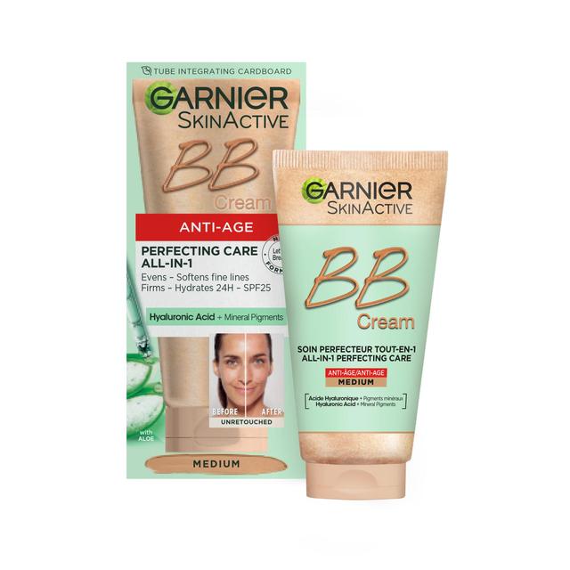 Garnier SkinActive BB Cream, Anti-Age Medium, Tinted Moisturiser SPF 25
