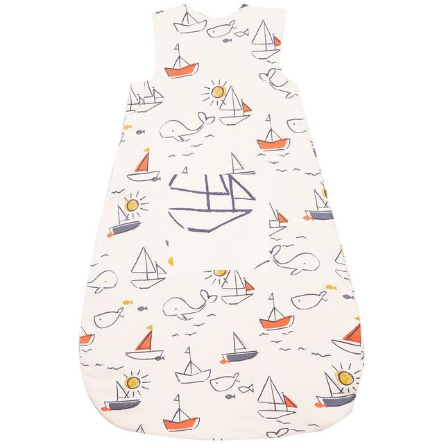 M&S Organic Cotton Printed Sleep Bag, 0-6 Months, Cream Mix