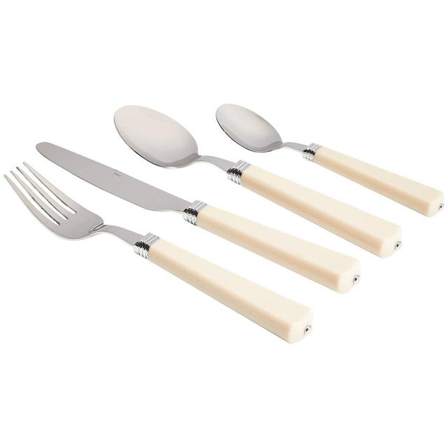 M&S 16 Piece Vintage Cutlery Set, Cream