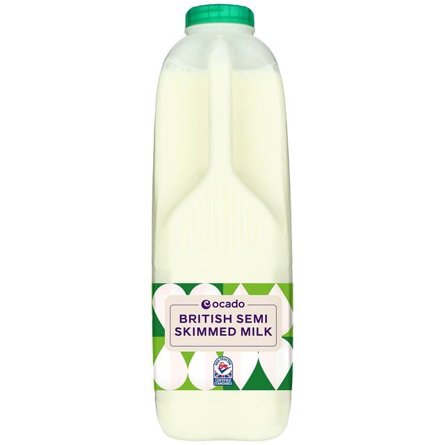 Ocado British Semi Skimmed Milk 2 Pints