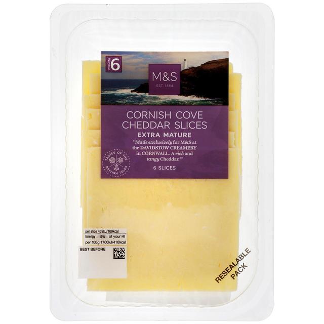 M&S Cornish Cove Extra Mature Cheddar 6 Slices