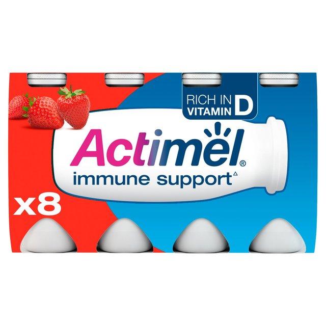 Actimel Strawberry Drinking Yoghurts