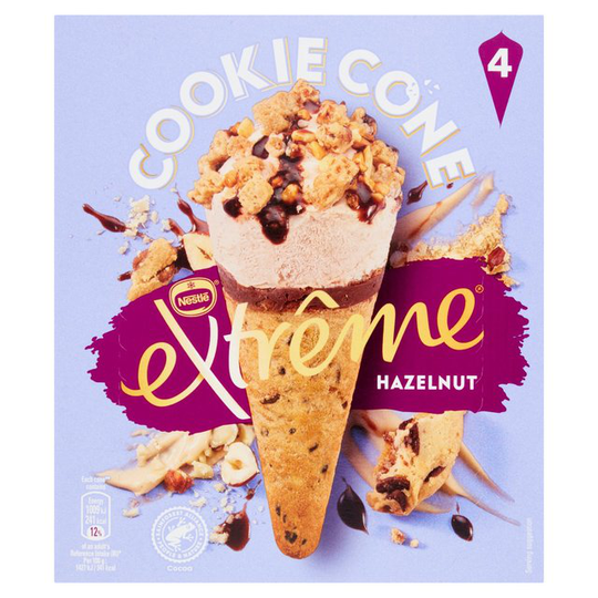 Nestle Extreme Hazelnut Ice Cream Cookie Cone