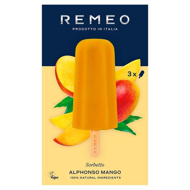 Remeo Gelato Alphonso Mango Sorbet Lolly