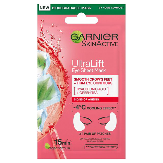 Garnier Ultralift Anti-Age GreenTea & Hyaluronic Acid Eye Tissue Sheet Mask
