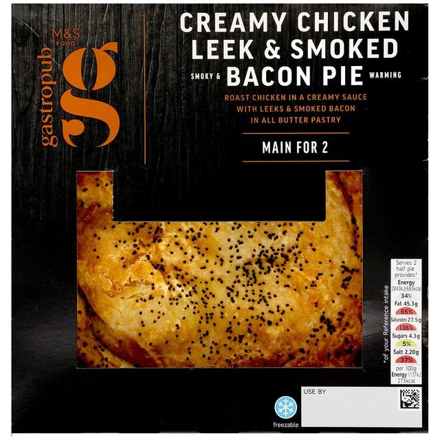 M&S Gastropub Creamy Chicken, Leek & Smoked Bacon Pie