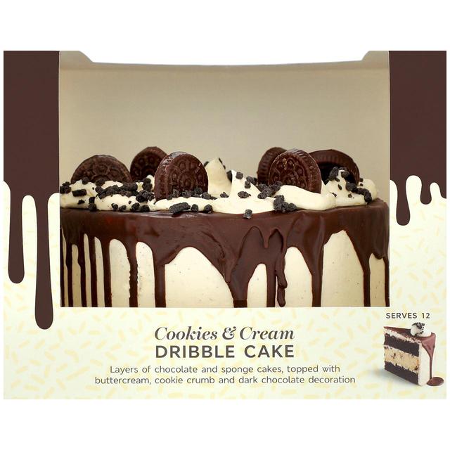 M&S Cookies & Cream Dribble Sponge Cake