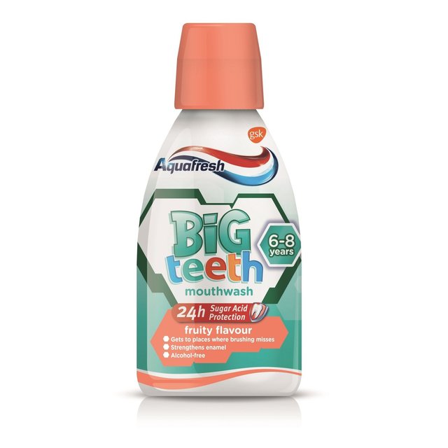 Aquafresh Big Teeth 6-8 Years Fruity Flavour Kids Mouthwash