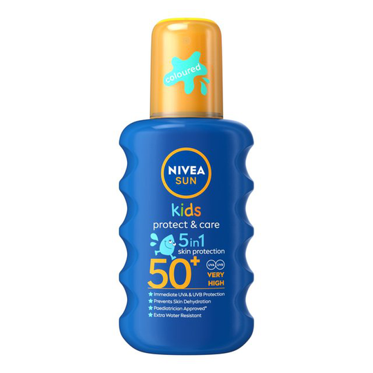 NIVEA SUN Kids Protect & Care Coloured Sun Cream Spray SPF50+