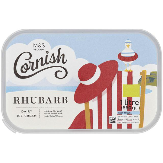 M&S Cornish Rhubarb Ice Cream