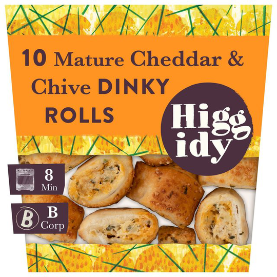 Higgidy 10 Cheddar & Chive Dinky Rolls with Red Leicester