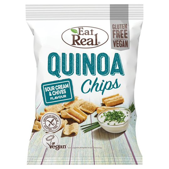 Eat Real Sour Cream & Chives Quinoa Chips Single Bag
