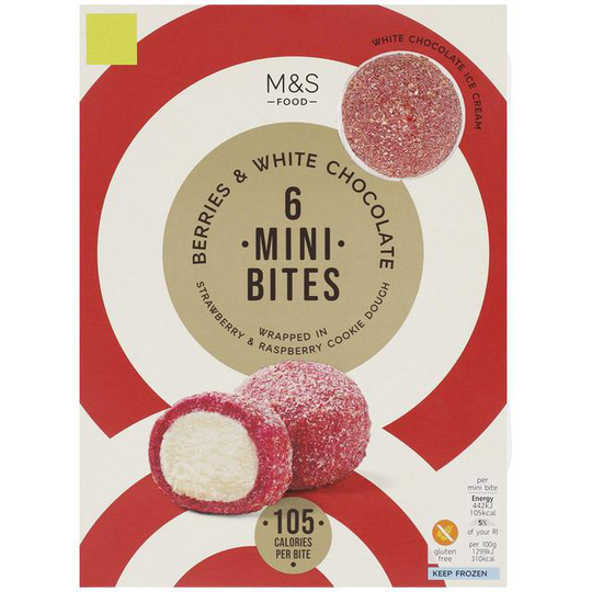 M&S Berries & White Chocolate Mini Ice Cream Bites