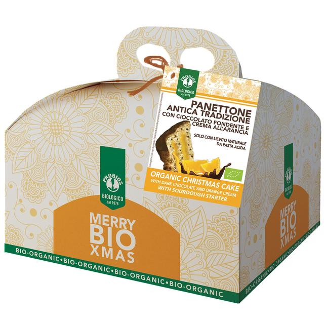 Probios Organic Panettone with Chocolate & Orange Cream
