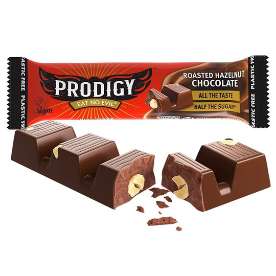 Prodigy Chunky Roasted Hazelnut Chocolate Bar