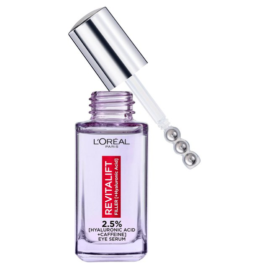 L'Oreal Paris 2.5% Hyaluronic Acid Eye Serum, Replumps And De-Puffs Eye