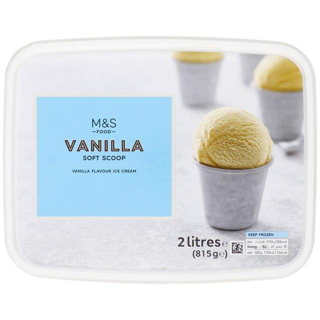 M&S Vanilla Soft Scoop Ice Cream
