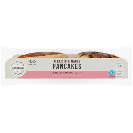 M&S 6 Raisin & Maple Pancakes