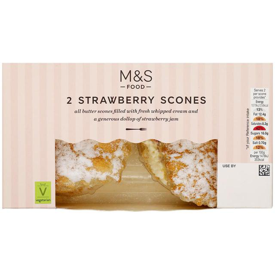 M&S 2 Strawberry Scones