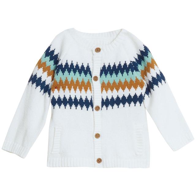 M&S Cream Mix Nordic Cardigan, 2-3 Years