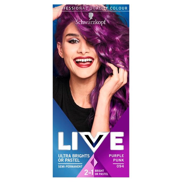 Schwarzkopf Live Purple Punk 94 Ultra Brights Semi-Perm Hair Dye