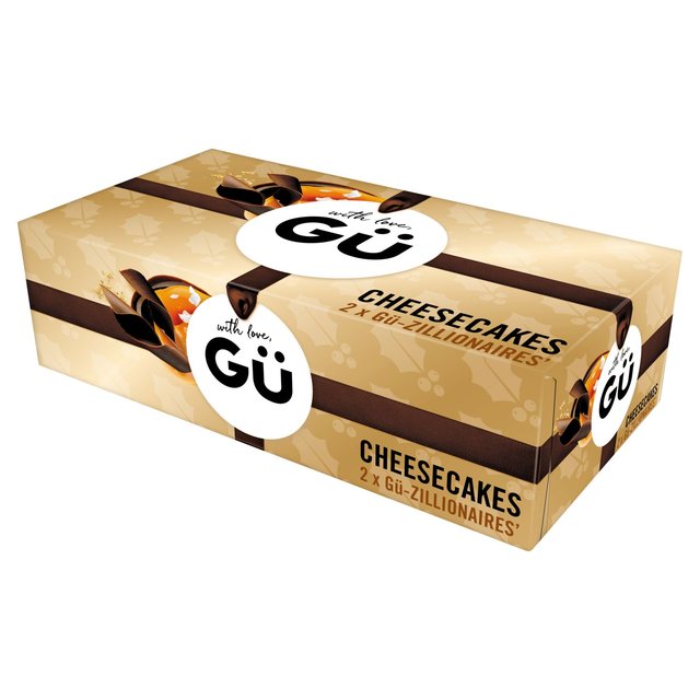 Gu Zillionaires' Chocolate & Salted Caramel Cheesecake Desserts