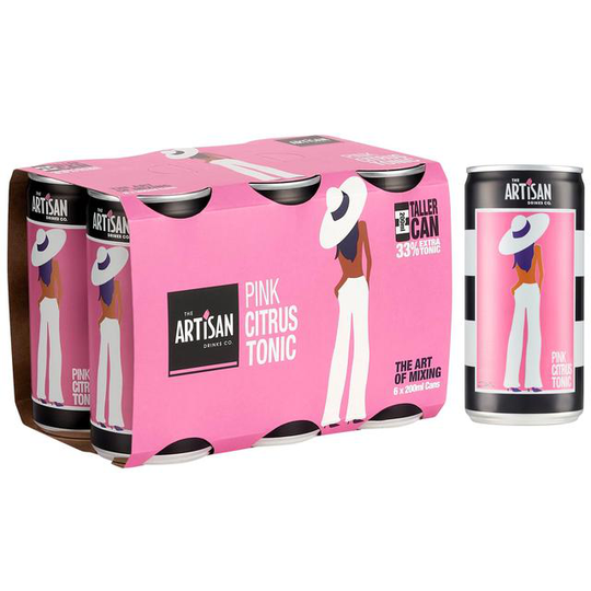 Artisan Drinks Co. Pink Citrus Tonic Cans