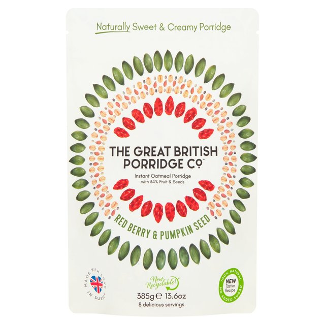 The Great British Porridge Co Red Berry & Pumpkin Seed Instant Porridge
