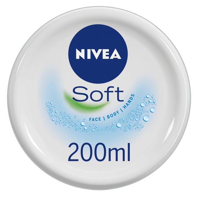 NIVEA Soft Moisturiser Cream for Face Hands & Body for Dry Skin