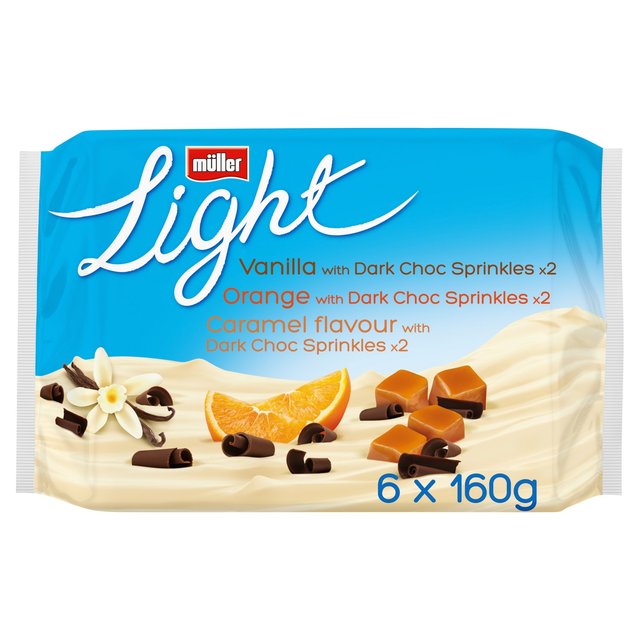 Muller Light Fat Free Mixed Yoghurts with Dark Chocolate Sprinkles