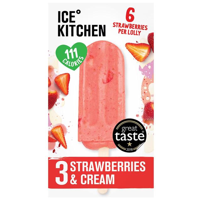 Ice Kitchen Strawberries & Cream Ice Lolly