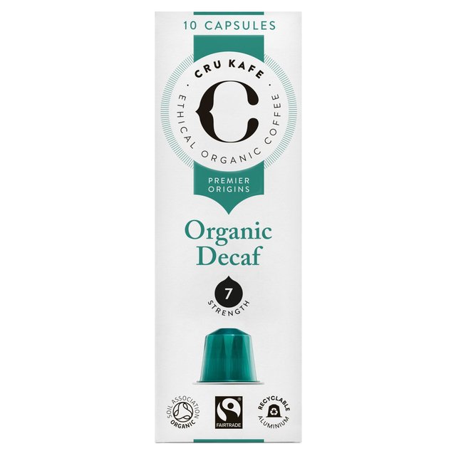 CRU Kafe Organic Decaf Single Origin Peruvian Nespresso Compatible Capsules