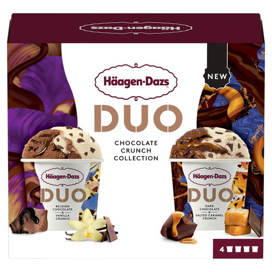 Haagen-Dazs DUO Chocolate Crunch Collection Ice Cream Mini Cups