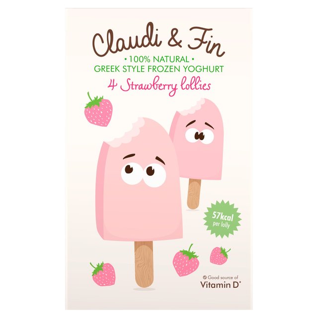 Claudi & Fin Strawberry Greek Style Yoghurt Lollies
