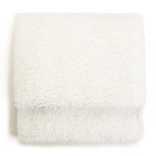 M&S Faux Alpaca Fur Luxury Throw, One Size, Cream