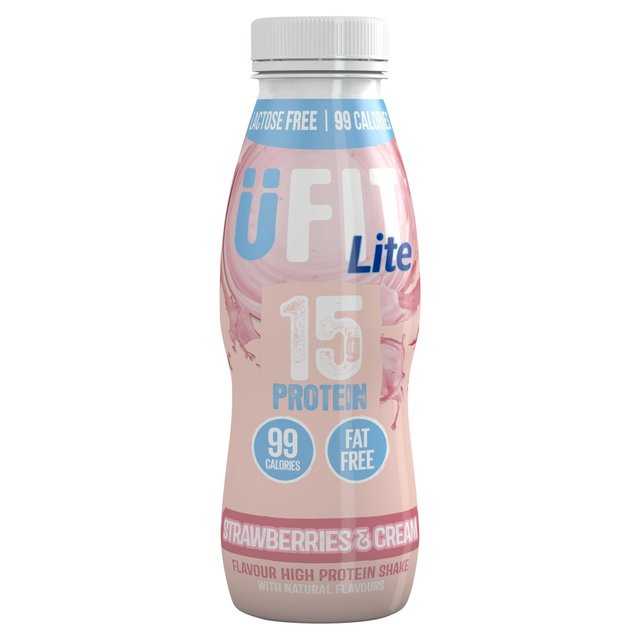 UFIT Lite High Protein Shake Drink Strawberries & Cream