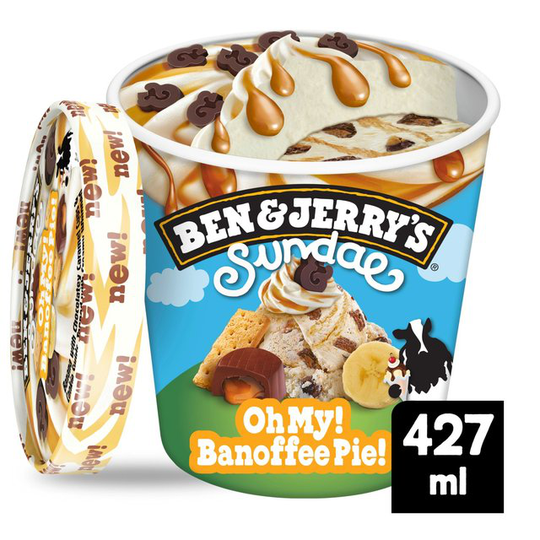 Ben & Jerry's Sundae Oh My Banoffee Pie! Ice Cream Tub