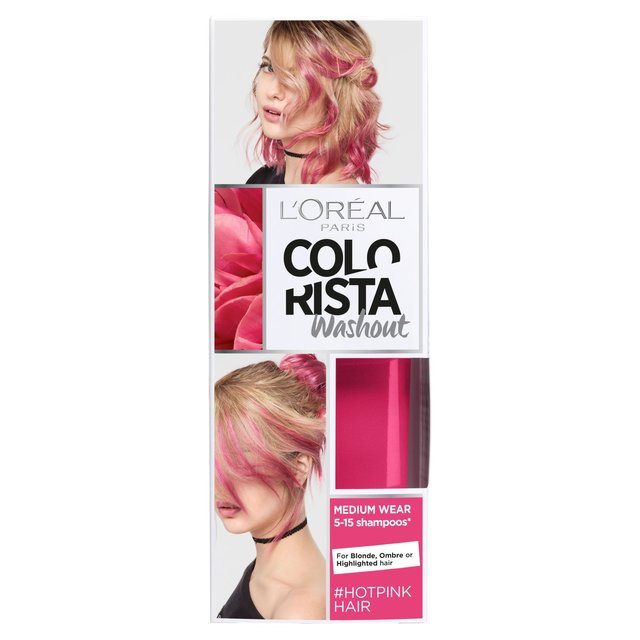 L'Oreal Paris Colorista Washout Semi-Permanent Hair Dye Hot Pink Neon