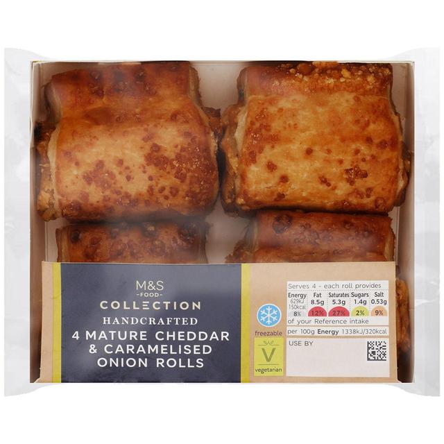 M&S Collection 4 Mature Cheddar & Caramelised Onion Rolls