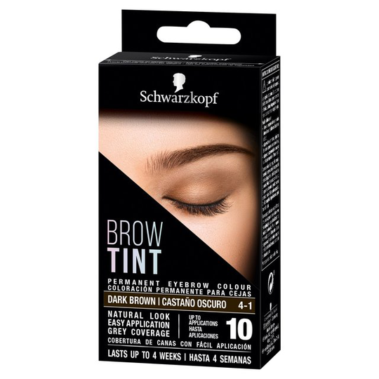 Schwarzkopf Brow Tint Permanent Eyebrow Colour Dark Brown