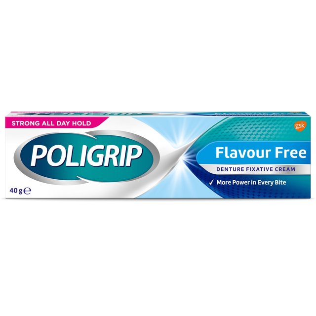 Poligrip Flavour Free Denture Fixative False Teeth Adhesive