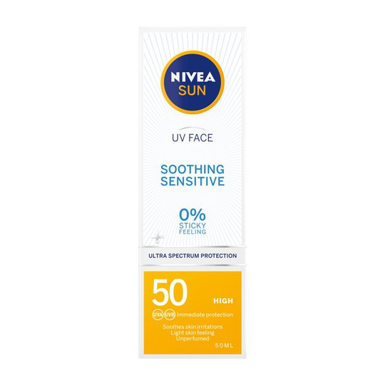 NIVEA SUN UV Face Soothing Sensitive SPF50 Sun Cream