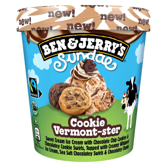 Ben & Jerry's Sundae Cookie-Vermonster Ice Cream Tub